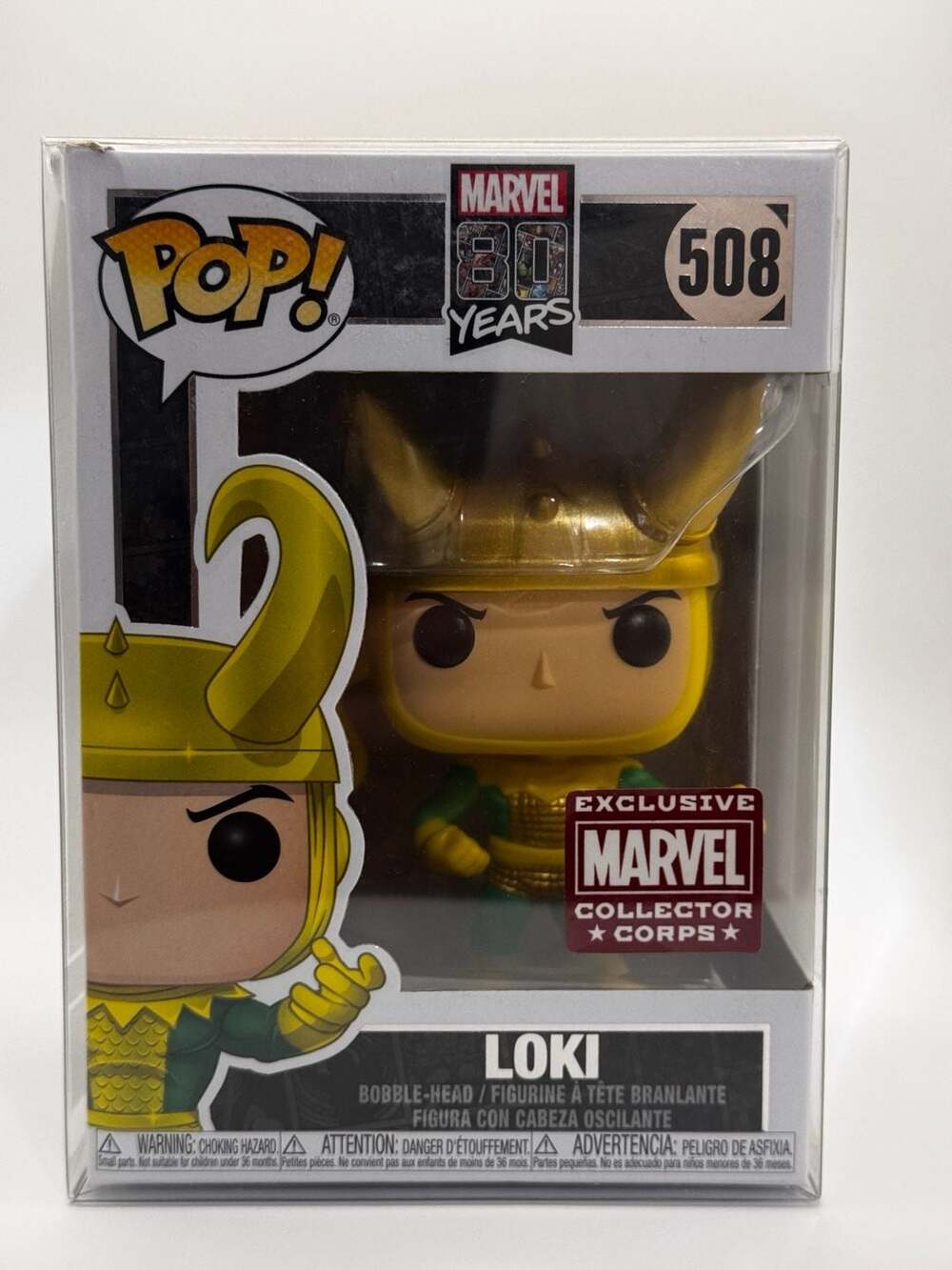 Funko Pop! Marvel 80 Years Loki #508 First Appearance Collector Corps Exclusive